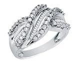 Diamond Cluster Ring 1/2 Carat (ctw) in 14K White Gold