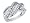Diamond Cluster Ring 1/2 Carat (ctw) in 14K White Gold, Size 5