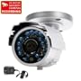 VideoSecu Outdoor 20 Infrared Leds Audio Microphone Security Camera Day Night Vision Weatherproof 1/3" SONY Super HAD CCD 3.6mm Wide View Angle Lens 420TV Lines for CCTV Home Surveillance DVR System with Power Supply A18