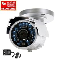 VideoSecu Outdoor 20 Infrared Leds Audio Microphone Security Camera Day Night Vision Weatherproof 1/3" SONY Super HAD CCD 3.6mm Wide View Angle Lens 420TV Lines for CCTV Home Surveillance DVR System with Power Supply A18