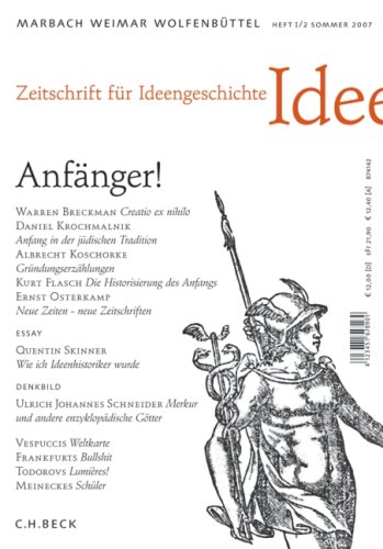 Cover image : Zeitschrift für Ideengeschichte, Jg.2007/2 : Anfänger！