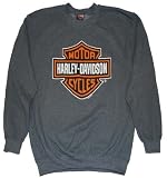 Harley-Davidson® Men's Bar & Shield Logo Gray Sweatshirt. All Cotton. House of Harley Graphic on Backside. 302962240