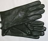 Genuine Black Soft Leather Waterproof and Microfiber Lined Luxurious Looking Gloves for Women and Teens