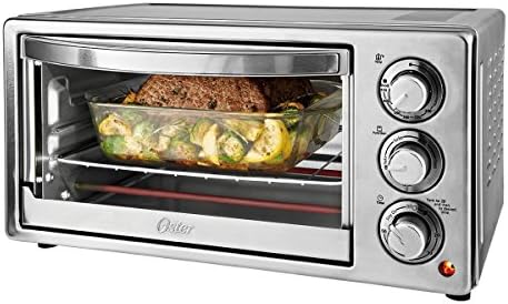 Toaster Oven Oster 6 Slice Convection Silver Stainless Steel Toast, Bake, Broil