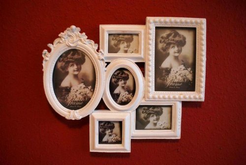 Bilderrahmen barock Poesie weiß
