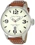 Nautica Men's N12563G BFD 101 Date Cream Dial Tan Leather Watch