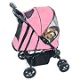 Pet Gear Happy Trails Pet Stroller, Medium, Pink Ice