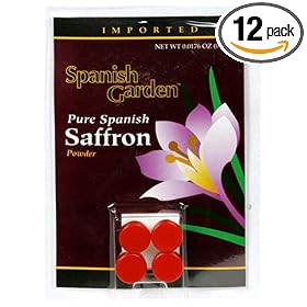 Spanish Garden Saffron Powdered, .0176-Ounce Packets (Pack of 12)