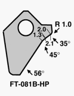 FT-081B-HP Valve Seat Cutter Blade