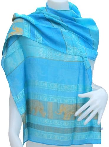 "HelloJatujak" BIG ELEPHANT BIG POWER REALY NICE &amp; LOVELY Scarf Shawl Pashmina Wrap Throw - Over 1000 beautiful colours to choose from (Approx. 20" x 75" (70% Cotton/30% Polyester) HandWash This fashionable pashmina scarf, wrap or shawl is the perfect finishing touch to almost any outfit.