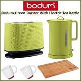 Bodum Bistro 2-slice Toaster Bagel Warmer With Electric Water Kettle And Bamboo Cutting... by Bodum