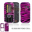 LG Rumor2 LX265 Cell Phone Hot Pink/Black Zebra Design Protective Case Faceplate Cover
