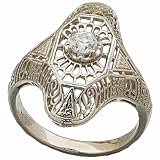 0.20Ct.T.W. Sparkling Round Cut Diamond, 14Kt. White Gold Ring