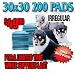 NEW Disposable Puppy House Training Underpads 30x30, 200/cs, Irregular