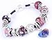 Purple Pandora-compatible Beads Heart Bracelet 8