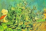 515JBZqyJwL. SL160  Professionally Framed Vincent Van Gogh Landscape with Three Trees and Houses Art Print Poster   13x19 with RichAndFramous Black Wood Frame