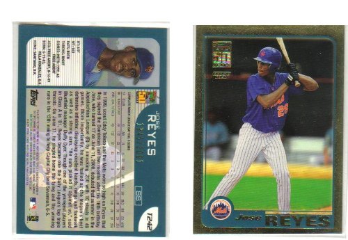 Jose Reyes 2001 Topps Gold Rookie Baseball Card ULTRA RARE Miami Marlins
