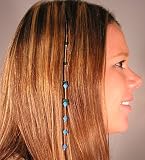 Swarovski Turquoise & Emerald Bead and Leather Hair Extension