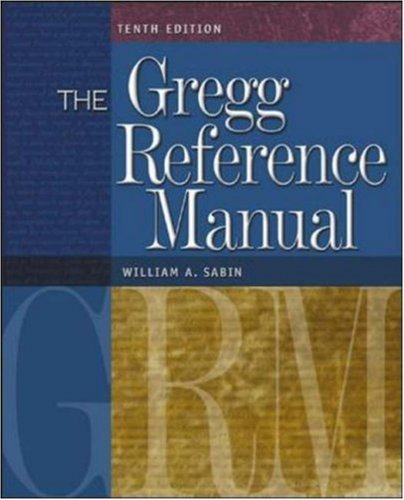 City Travel Guides Discounted  Books : The Gregg Reference Manual
