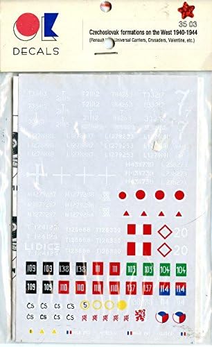 OK Decal 1:35 WWII Czechoslovak Formations Western 40-44 Renault Crusader #3503