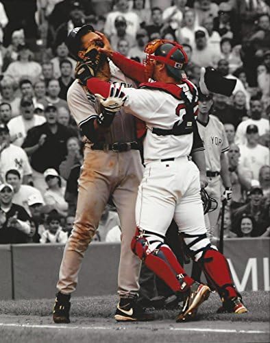 Baseball Boston Red Sox Jason Varitek vs NY Yankees ARod Fight - 8"x10" Photo with Protective Sleeve
