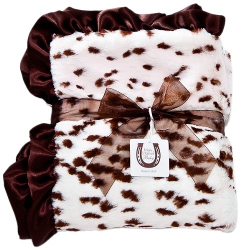 Max Daniel Baby Throw Blanket, Pink Snow Leopard