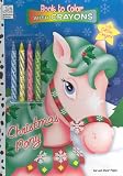 Christmas Pony Book to Color With Glitter Crayons
