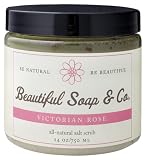 Beautiful Soap - Victorian Rose Salt Scrub, 24 oz scrub