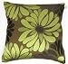Green Cushions STUNNING GREEN BROWN EMBROIDERED CUSHION COVER