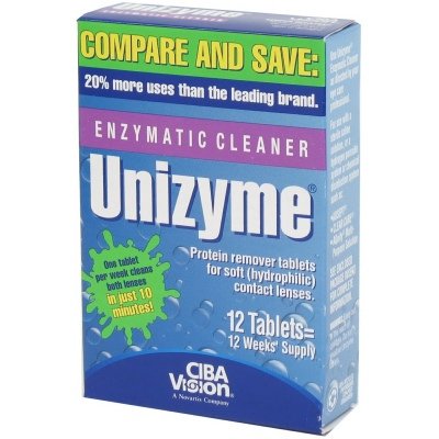 Buy Unizyme- Enzymatic Cleaner (12 Tablets) by CIBA Vision now!