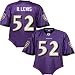 Reebok NFL Equipment Baltimore Ravens #52 Ray Lewis Purple Infant One-Piece Replica Football Jersey