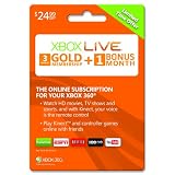 Xbox Live 3 month Gold Membership + 1 bonus month [Online Game Code] ~ Microsoft