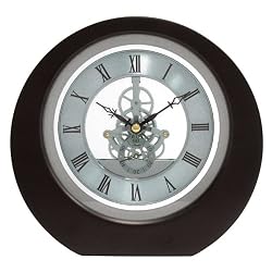 Skeleton Mantel Clock - Black/ Silver
