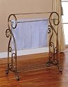 Antique Gold Finish Metal Bathroom Towel Quilt Rack