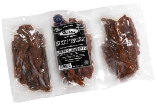 Rays Good Stuff Beef Jerky, Black Peppered, 2.5-Pound Package by Rays Good Stuff
