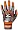 2008 Mizuno Techfire G2 Batting Glove - Orange - Small
