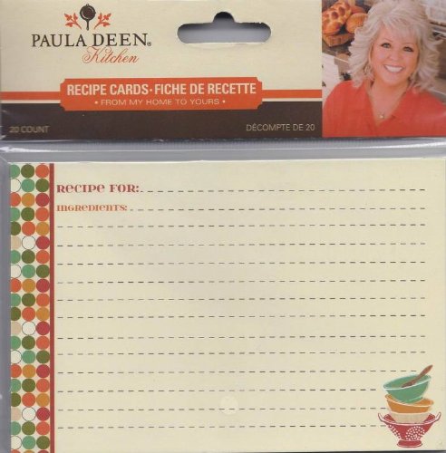 Paula Deen Recipe Cards Patchwork Design 20 Cards