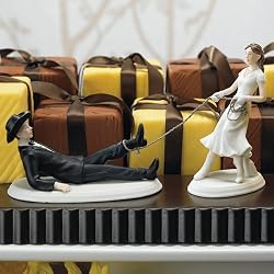 Bride Roping Groom Cake Top Set