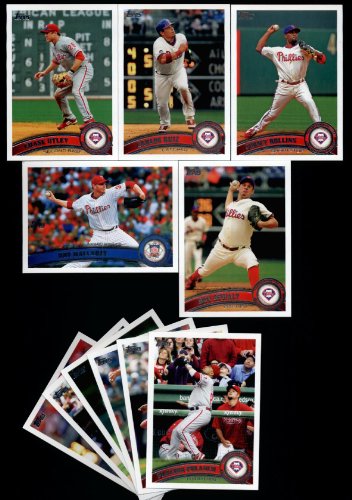 2011 Topps Philadelphia Phillies Complete Series 1 & 2 Team Set - Shipped in Deluxe Arcylic Case ! 23 Cards including Halladay, Oswalt, Rollins, Ruiz, Utley, Howard, Victorino, Hamels & more!