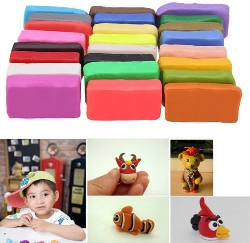 Xhan 24PCS Colorful Fimo Effect Polymer Clay Blocks Soft