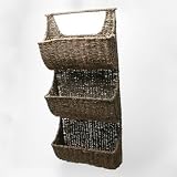 Tag Seagrass Basket, 3-Compartment 29-Inch Tall Wall Basket