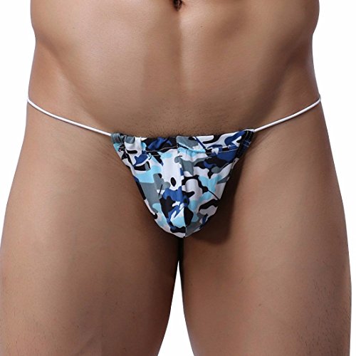 Men's Camouflage G String Thong T-Back Underwear Bikini Briefs