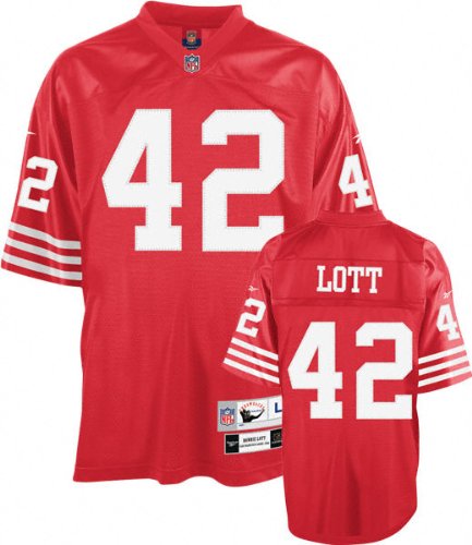 Ronnie Lott Red Reebok NFL Premier 1990 Throwback San Francisco 49ers Jersey - XX-Large