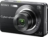 Sony Cybershot DSCW120/B 7.2MP Digital Camera with 4x Optical Zoom with Super Steady Shot (Black)