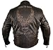 Men's Retro Brown Premium Buffalo Distressed Leather Embossed Cruiser Biker Jacket