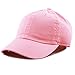 THE HAT DEPOT Kids Washed Low Profile Cotton and Denim Baseball Cap (Light Pink)