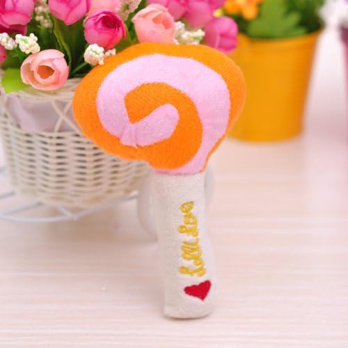 Squeaking Dog Chewing Toy Plush Toy Dog Toy Pet Toy 2pcs -- Lolipop