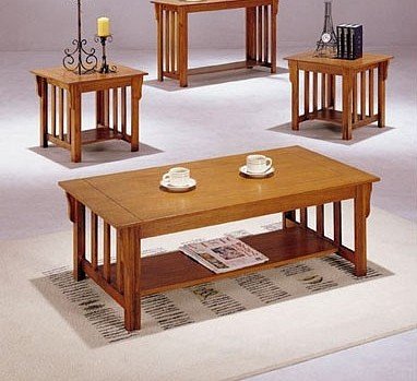 3pcs Mission Style Coffee Tables Set