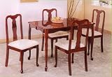 BEAUTIFUL CHERRY FINISH QUEEN ANN DINETTE W. 4 CHAIRS
