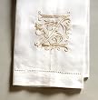 Set of 6 Monogram Embroidered Guest Towel - Z